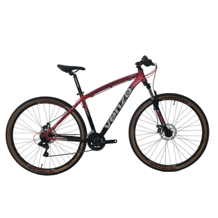 Bicicleta MTB Venzo Loki R29 21V Talle M Negro/Rojo Disco Mec.