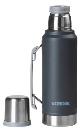 Termo acero inox  Waterdog con manija 1 litro GRIS OSCURO