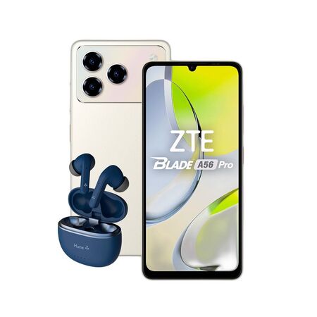 Combo ZTE A56 Pro 12+128GB Gold + Auriculares TWS Hune