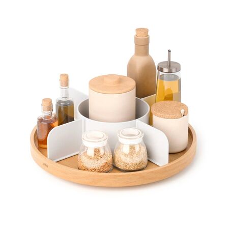 Tabla De Madera Organizadora Especias Umbra Madera Natural