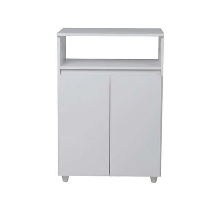 MUEBLE PORTA MICROONDAS MODULO 2 PUERTAS BLANCO BIANCA