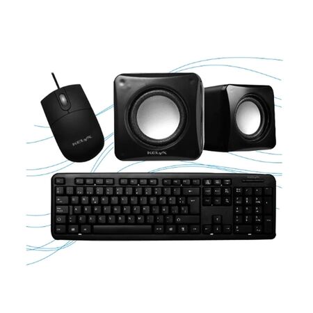 Kit Kelyx Modelo LC727-08A SLIM Teclado Mouse Parlante