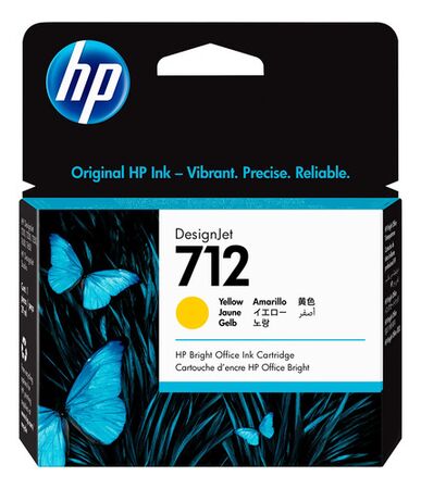 Cartucho De Tinta Hp 712 Amarillo 3ed69a Plotter T210 T650