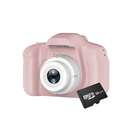 Cámara Digital HD 720p 12mpx Color Rosa + Memoria Micro Sd 32gb