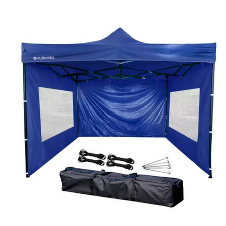Gazebo De Acero 3x3 Con Paredes Fgki-02bl Azul Kushiro