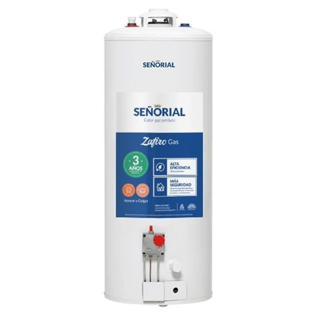 Termotanque Señorial 85Lts M-Gas Linea Zafiro TSZ85 C/Sup