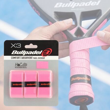 Overgrip Bullpadel Comfort/Absorvent Rosa GB1201 x3