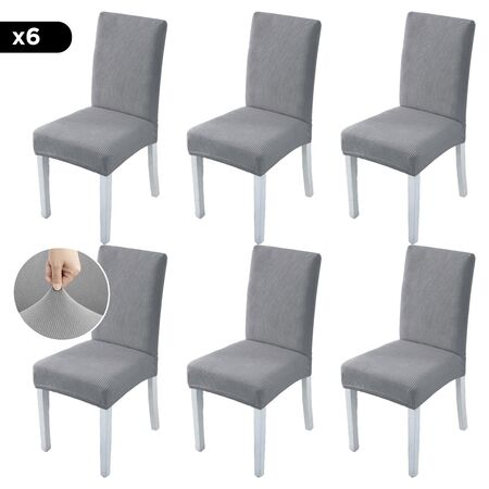 Funda Rieti Cubre Silla Calidad Premium Pack x6 Unidades (Gris claro)