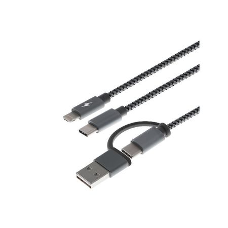 CABLE XTECH MULTIFUNCIONAL CARGA 5 EN 1 USB A C A MICRO USB LIGHTMING O TIPO C (XTC-560)