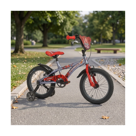 Bicicleta Infantil TopMega Crossboy Rodado 16 GrisRojo 