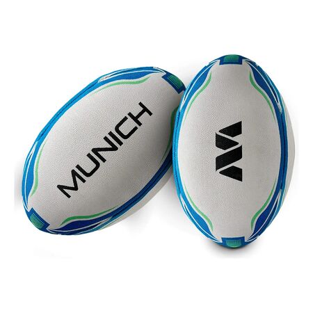 Pelota Rugby Munich Garman Numero 5 Entrenamiento Hibrida Azul