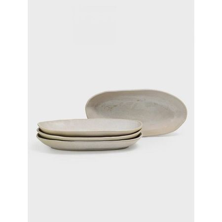 Bandeja Ovalada Porto Brasil Bio Avant Garde Stoneware Latte