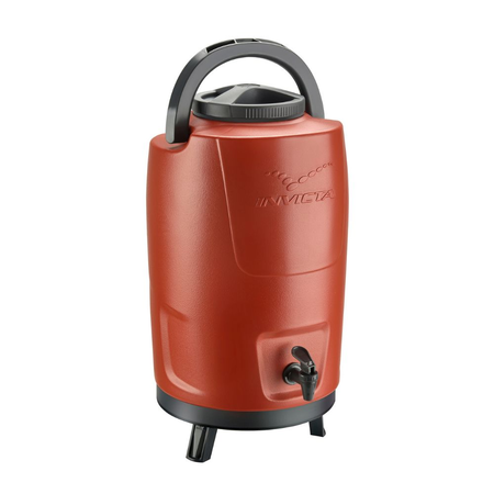 Bidon Termo Plastico 12 Lts Color Rojo Con Canilla Y Patas