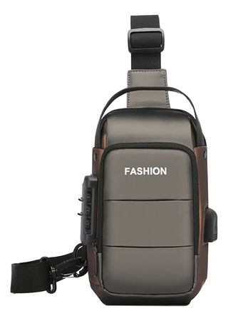 Mochila Bandolera Antirrobo Crossway Correa Ajustable Gris