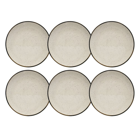 Set x 6 platos playos Unni brisa ceramica Oxford