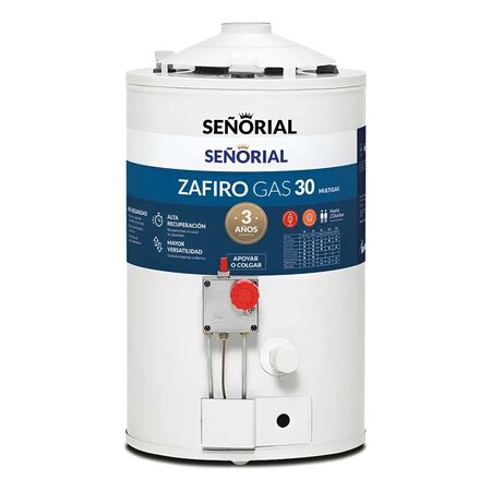 TERMOTANQUE A GAS DE 30 LITROS SEÑORIAL ALTA RECUPERACION