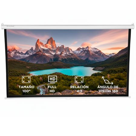 Pantalla Proyector Gadnic 100" Manual