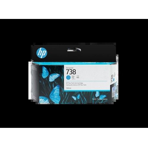 Cartucho de Tinta Plotter HP 738 Cian - Vista 1
