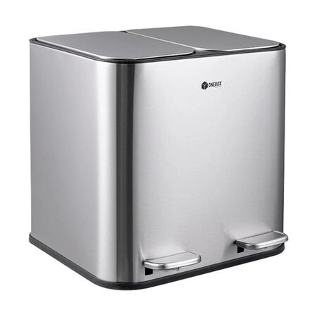 Cesto de Basura Onebox 10 Lts Inox Doble