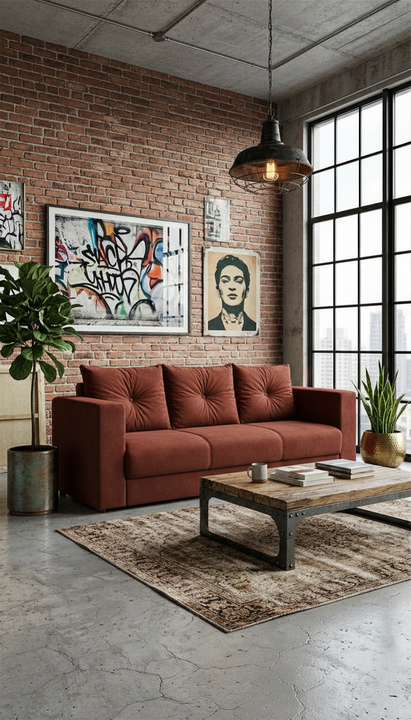 Sillon Yostin tres cuerpos terracota - Vista 2