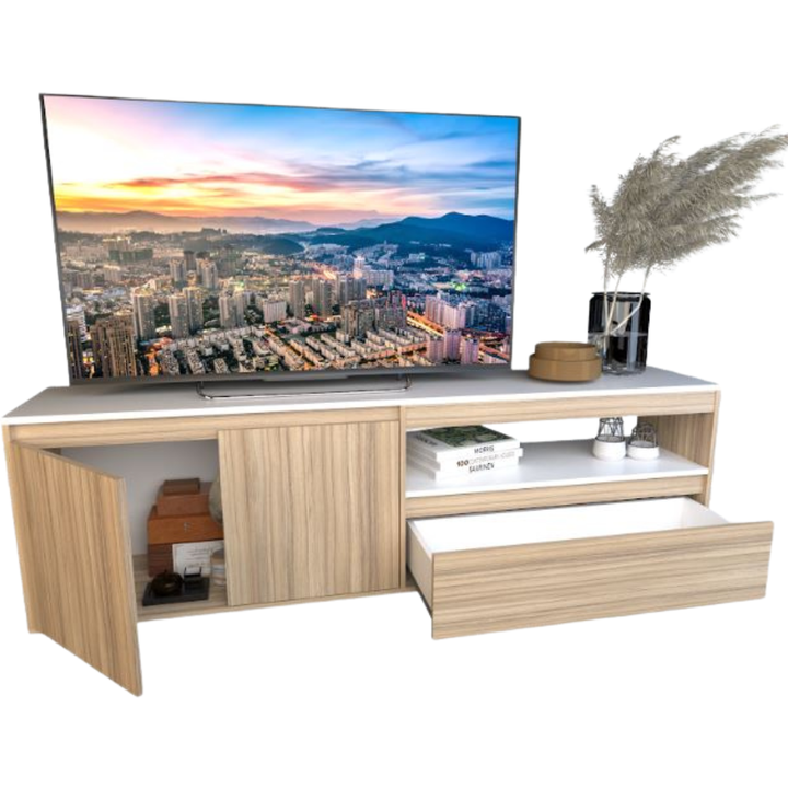 Rack Tv Mueble Para Tv Tables 4028 175cm Coco Bolo Blanco - Vista 2