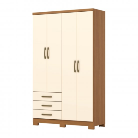 Ropero Caju Da135-221 4 Puertas Cinamomooff White