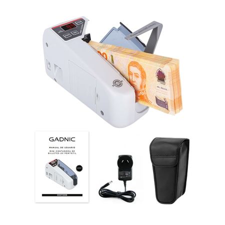 Contadora de Billetes Gadnic Portátil Detecta Billetes Falsos