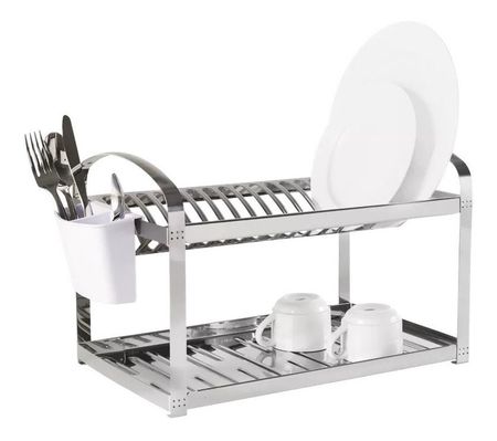 Escurridor Secaplatos 16 Platos Brinox Acero Inoxidable Blanco