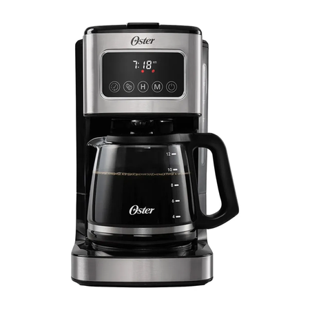 cafetera oster bvstdc4403 programable de 12 tazas táctil plateado