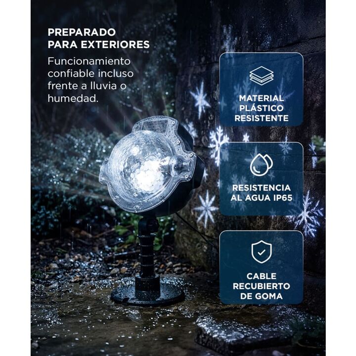 Luz Decorativa Gadnic Exterior IP35 LED Nieve Navidad - Vista 4