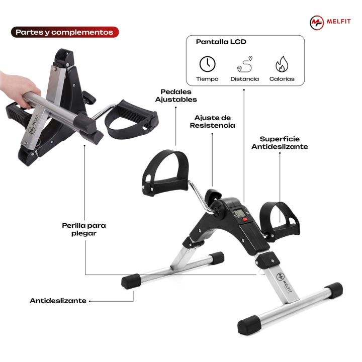 Pedalera Melfit Para Rehabilitacion Mini Bicicleta Fija Px2000 - Vista 4
