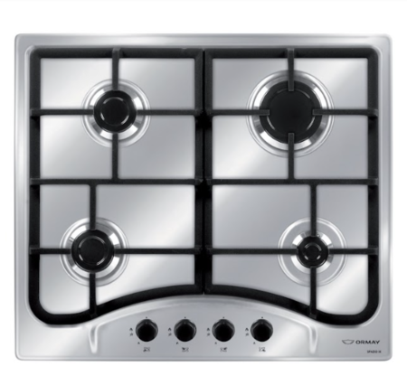 Anafe Multigas 4 Hornallas Con Encendido Rejillas Fundicion Spazio Ix Inox  Ormay