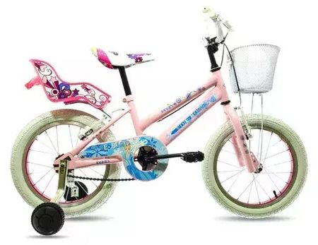 BICICLETA PASEO NENA R16 FIRE BIRD HONEY PORTA MUnECA COLOR ROSA
