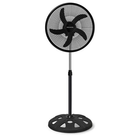 VENTILADOR DE PIE KEN BROWN CR-20 20 PULGADAS 100W 5 ASPAS BASE REDONDA NEGRO
