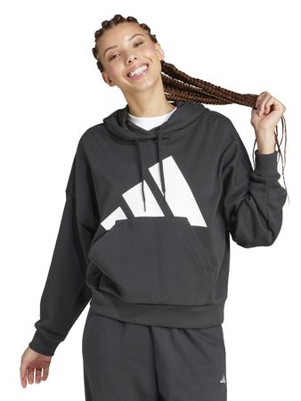Buzo Adidas Essentials Big Logo French Terry Mujer Moda Negro