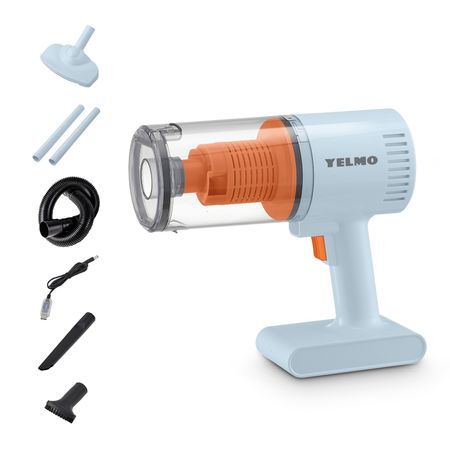 Aspiradora Inalámbrica Yelmo As-3244 395ml Recargable Usb Celeste naranja Filtro Hepa Turquesa