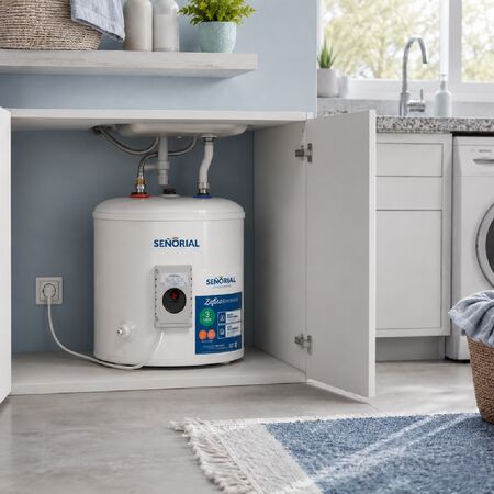 Termotanque Eléctrico Señorial TESZ-40l Zafiro Color Blanco 40 Litros