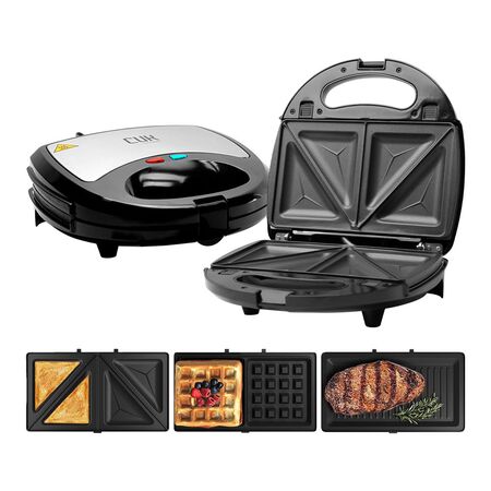 Waflera Sandwichera Eléctrica Gadnic 3 en 1 750W Placas Desmontables