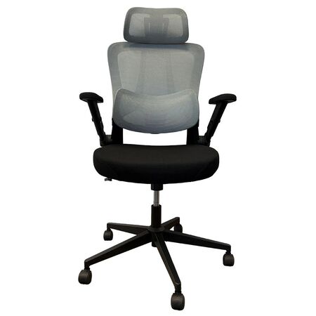 Silla de Oficina Dalton Reposa Cabeza Soporte Lumbar Altura regulable Negra/Gris DA-LDL-950H