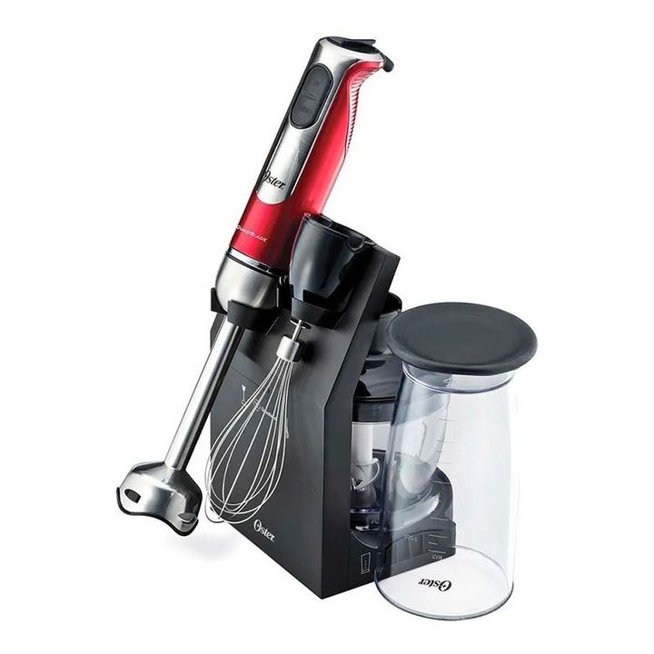 Stick Mixer Oster Fpsthb2801 Con Accesorios Batidora De Inmersion Picadora 800w Color Rojo - Vista 2