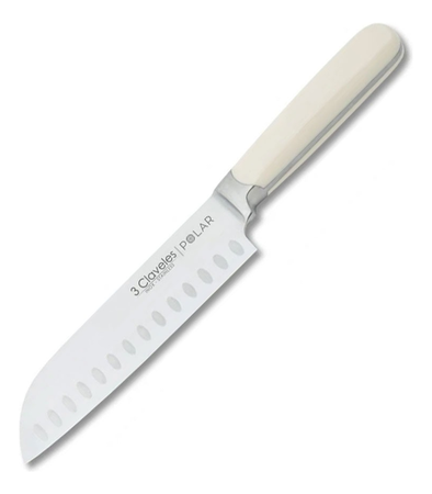 Cuchillo Santoku 3 Claveles 1072 Polar Acero Inox Blanco