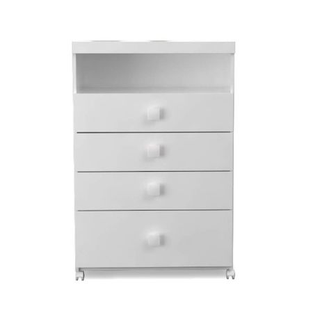 Chiffonier 4 Cajones Infinity Laqueado Blanco