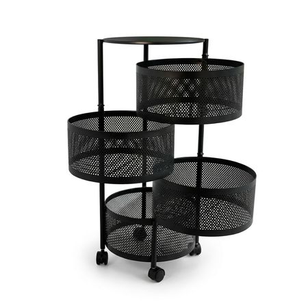 CARRITO MULTIUSO NEGRO 33,5 X 73 ETXE (ETXE - 231)