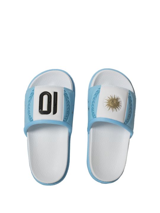 Ojotas Bagunza Argentina 10 Titular Kids Niños Moda Blanco - Vista 1
