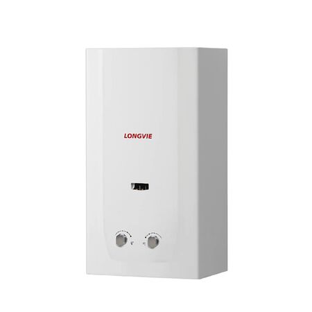 Calefon A Gas Sin Llama Pioloto C/sensor Y Valvula 14 Lts Ge Longvie Cn514ss-e Blanco