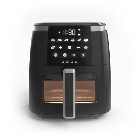 Freidora De Aire Zego 6lts 1500w Cventana Digital 6 En 1