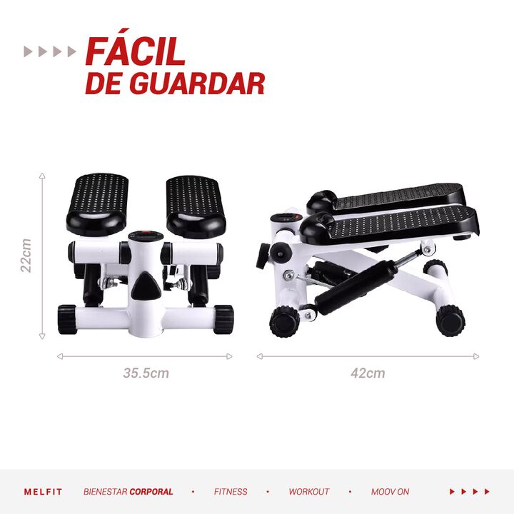 Mini Stepper Con Bandas Elasticas Melfit Fitness Escalador EX50 - Vista 7