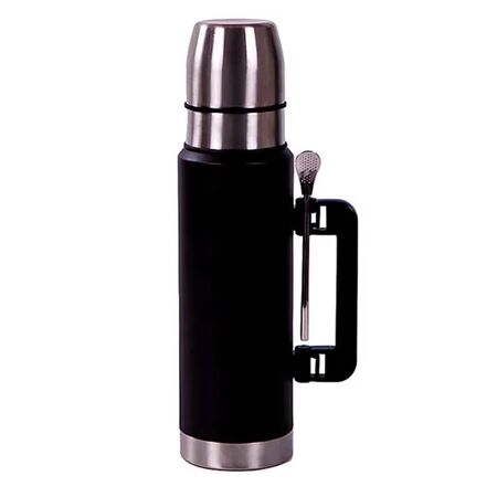 Termo Onebox 1.2 L Inox Mate Vaso Bombilla Negro