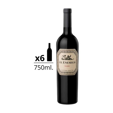 Vino Tinto El Enemigo Malbec Caja x 6