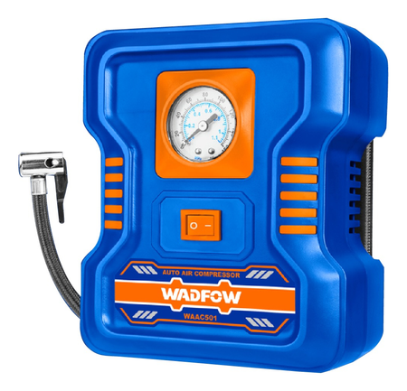 Compresor Aire 12v Wadfow Waac501 Inflador Llanta Auto Azul Monofásica